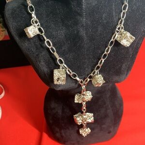 long metal chain necklace with handmade box and heart great Valentine’s Day gift